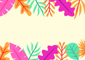 Modern tropical leaves background design