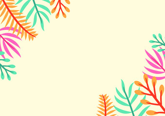 Modern tropical leaves background design