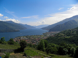lake in the mountains, Comer See, Lake Como, Italy