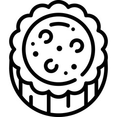 egg tart line icon