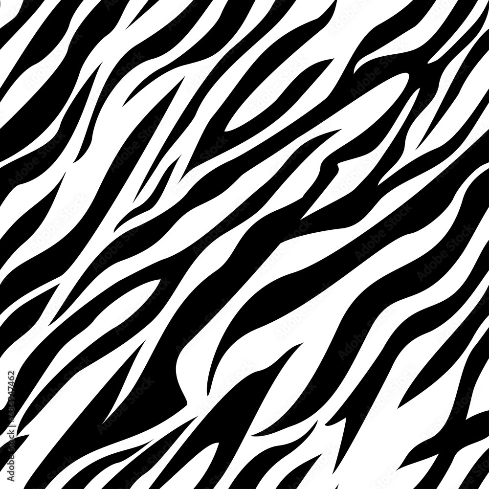 Poster seamless tiger skin pattern. abstract background of stripes. print on fabric and textiles. endless t