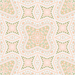Indian repeating ornament graphic design. Arabesque geometric background. Clothes print in ethnic