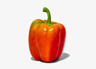 Fresh red pepper lies on the surface