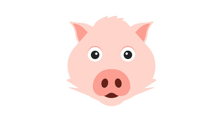 pig face isolated vector emoji illustration