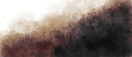 black orange sky gradient watercolor background with clouds texture	

