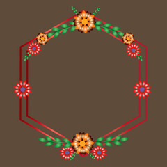 Fototapeta premium Flowers Frame