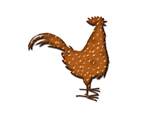 Rooster chicken symbol Cookies chocolate icon logo illustration