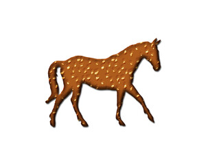 Horse Animal symbol Cookies chocolate icon logo illustration