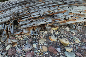 wooden boat destroyed