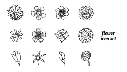 Flower icon set bundles