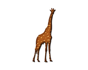 Giraffe zoo symbol Cookies chocolate icon logo illustration