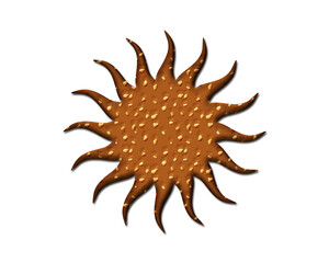 Naklejka na ściany i meble Sun, Solar System symbol Cookies chocolate icon logo illustration