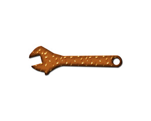Plumber Adjustable Wrench symbol Cookies chocolate icon logo illustration