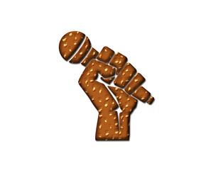 Microphone Mic symbol Cookies chocolate icon logo illustration