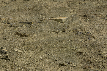 dry soil sand and stones