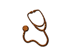 Stethoscope auscultation symbol Cookies chocolate icon logo illustration