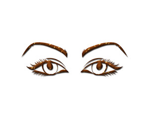 Female Woman girl Eyes symbol Cookies chocolate icon logo illustration