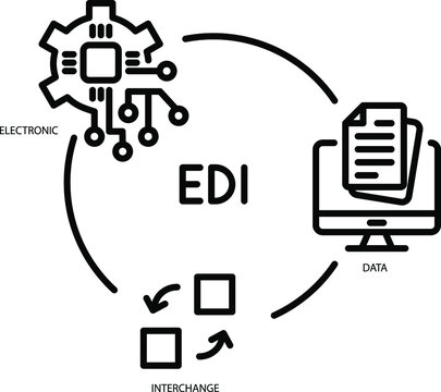 EDI, Electronic Data Interchange Icon