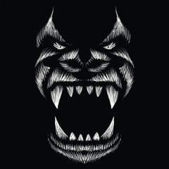 The Vector logo a monkey or gorilla named King Kong for tattoo or T-shirt design or outwear.  Cute print style a monkey or gorilla named King Kong background. This drawing would be nice to make.