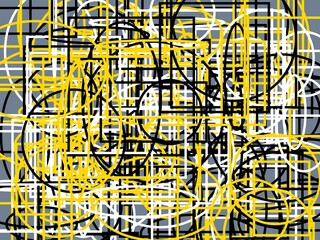 Abstract white grey yellow circle and ellipses squares and recta