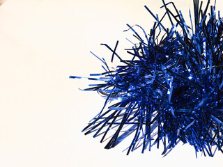 Blue Christmas tinsel