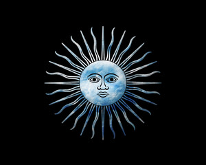 Sun, Face Solar symbol Cloads icon Cloady logo illustration