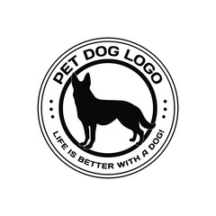 Dog pet animal silhouette. Good use for symbol, logo, web icon, mascot, or any design you want.