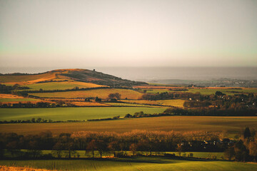 mist over the countryside