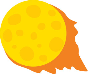 Fototapeta premium Shooting star with flames