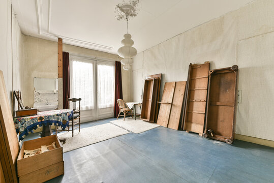Interior of room with old stuff