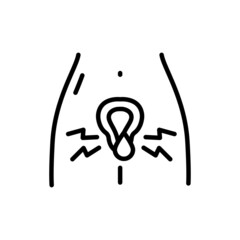 Polyuria line icon. Isolated vector element.