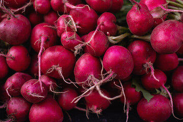 Fresh harvested beetroots. Beets at local grocery store