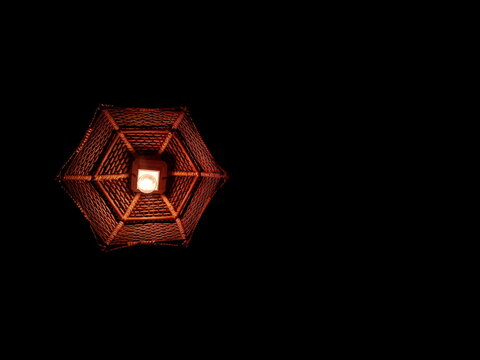 candle in the dark, Rottan with Bulb in The darkness, have space for words and can be a background