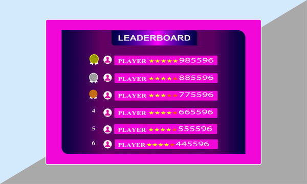 Game Leaderboard With Abstract Background