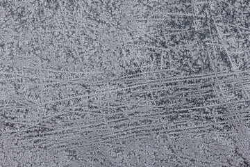 Frozen pattern of hoarfrost and frostwork structure on the glass. Color photo for background. No3.
