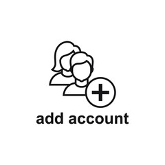 add account simple icon design