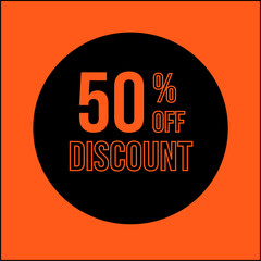 50 % discount off