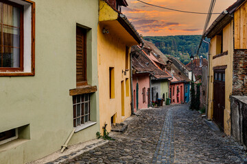 Fototapeta na wymiar The historic city of Sighisoara in Transilvania Romania