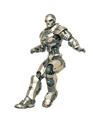 space knight is landing after flying out