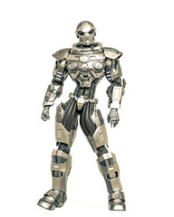 space knight is standing up