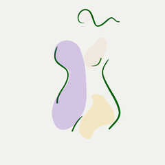 line art woman shape line art design icon