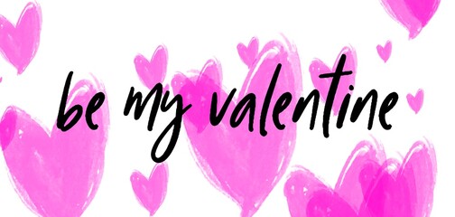 Valentine's day gift cart with be my valentine text. Love related items. Home decoration printable.