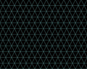 Black triangle pattern, seamless grided fluorescent geometric pattern