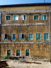Stone Town Zanzibar Tanzania Africa old interesting building a on summer day with no people with vintage cozy windows