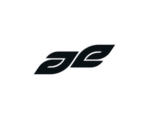 bold black letter A and E ambigram logo design template