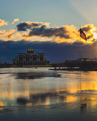 Convention Hall during the Sunrise in Asbury Park