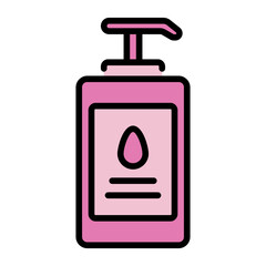 body lotion Color line icon