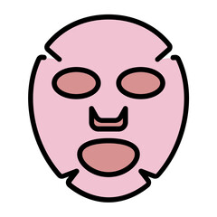 face mask Color line icon