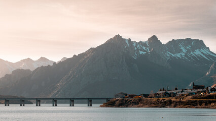 Mountain with bridge