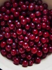 red cherries background